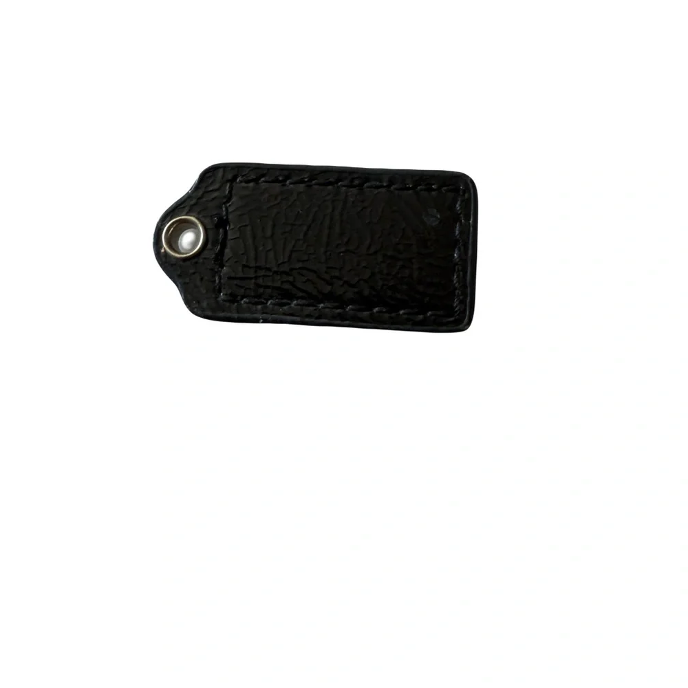 Coach Black Embossed Patent Leather Bag Charm